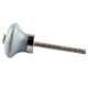 Solid Grey Small Bulb Ceramic Wardrobe Knob